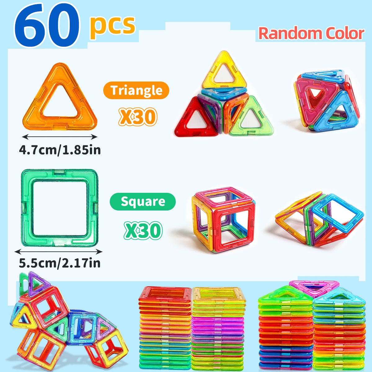 Magnetic Building Blocks DIY Magnets Toys medium size