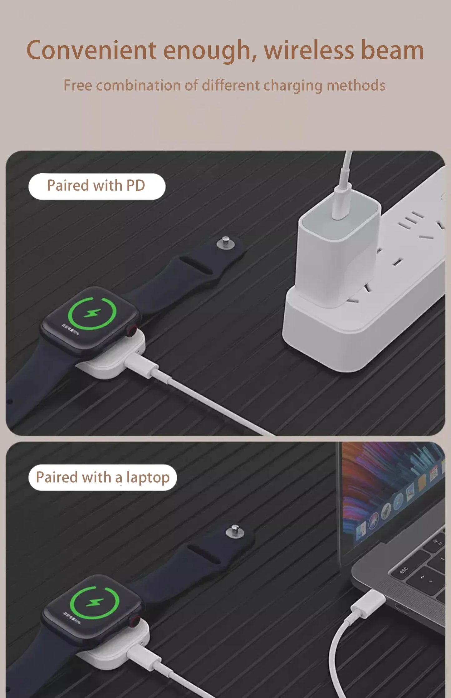 Portable Magnetic Watch Wireless Fast Charger for iWatch series 10 9 8 7 6 5 SE