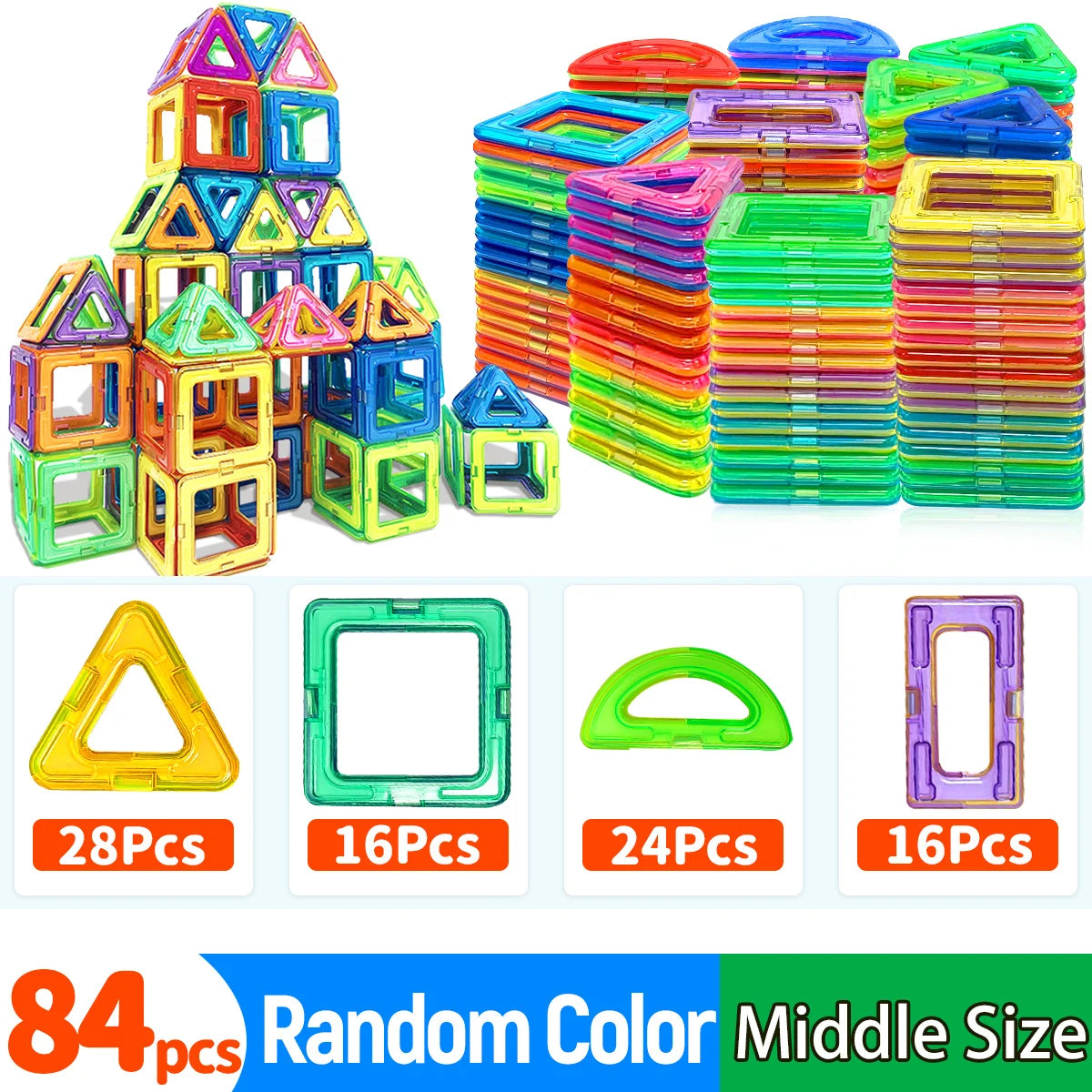 Magnetic Building Blocks DIY Magnets Toys medium size
