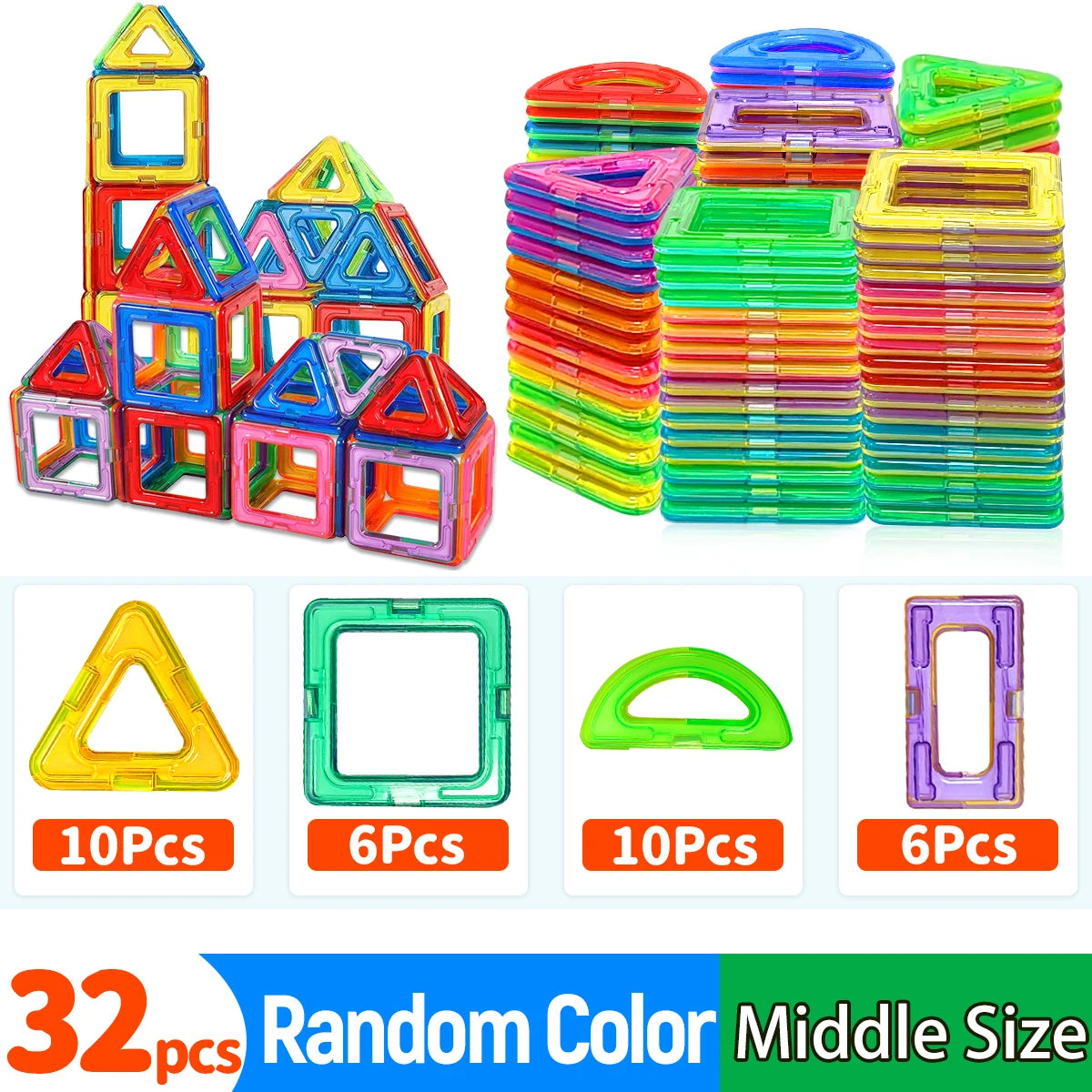 Magnetic Building Blocks DIY Magnets Toys medium size