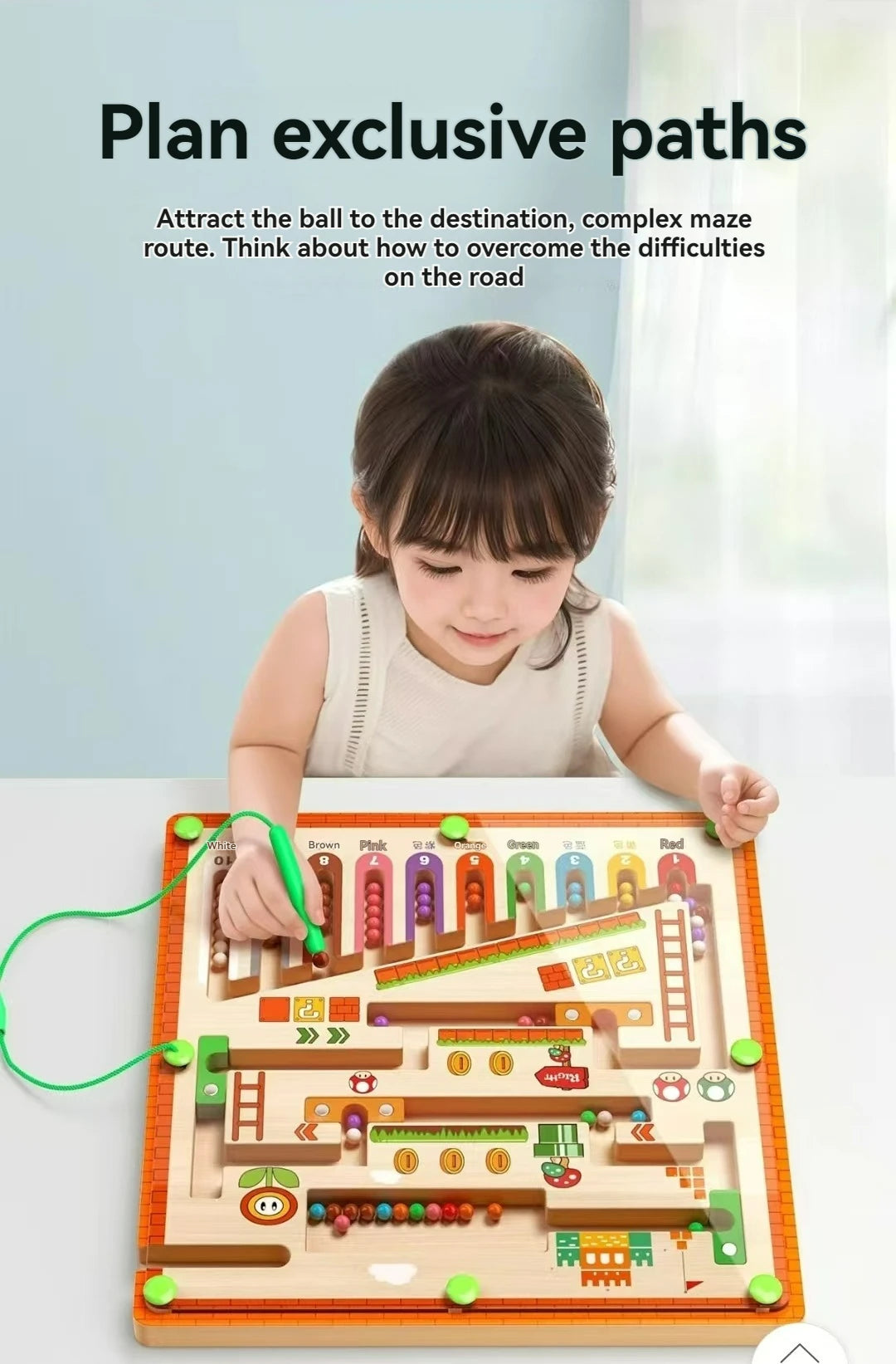 Magnetic Maze Walking Ball Baby Concentration Training