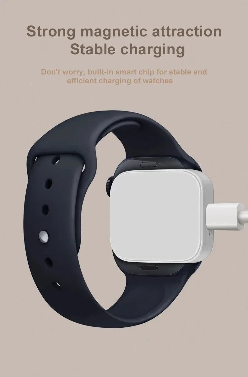 Portable Magnetic Watch Wireless Fast Charger for iWatch series 10 9 8 7 6 5 SE