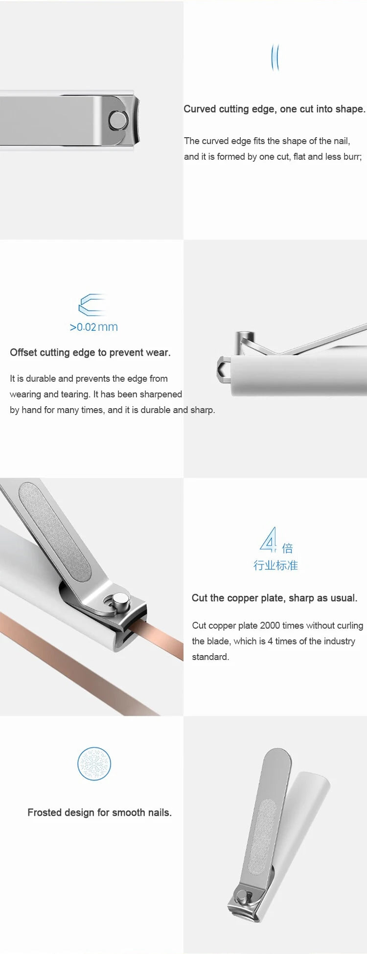 XIAOMI Anti-Splash Nail Clipper 420 Stainless Steel Sharp
