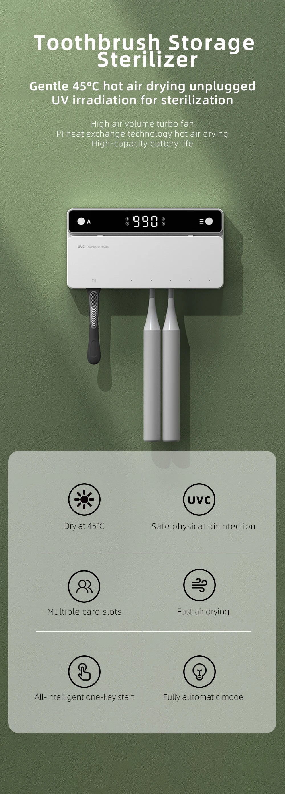 Xiaomi UV Toothbrush Holder Rechargeable