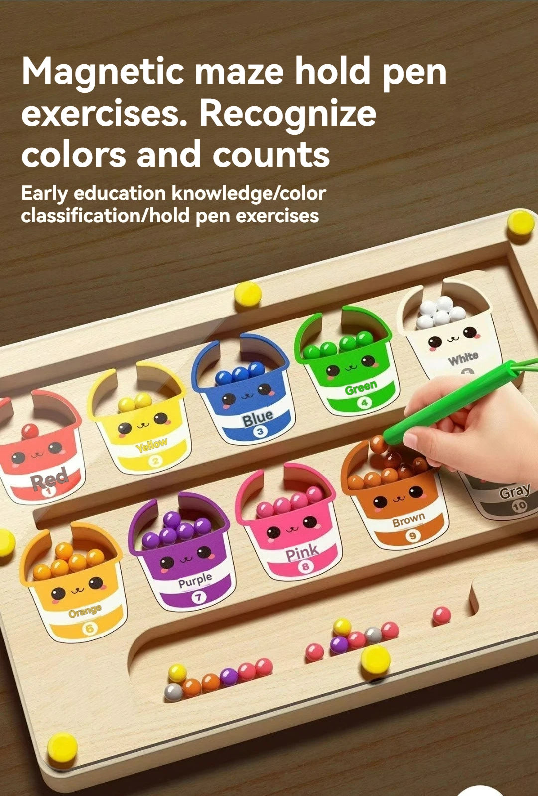 Magnetic Maze Walking Ball Baby Concentration Training