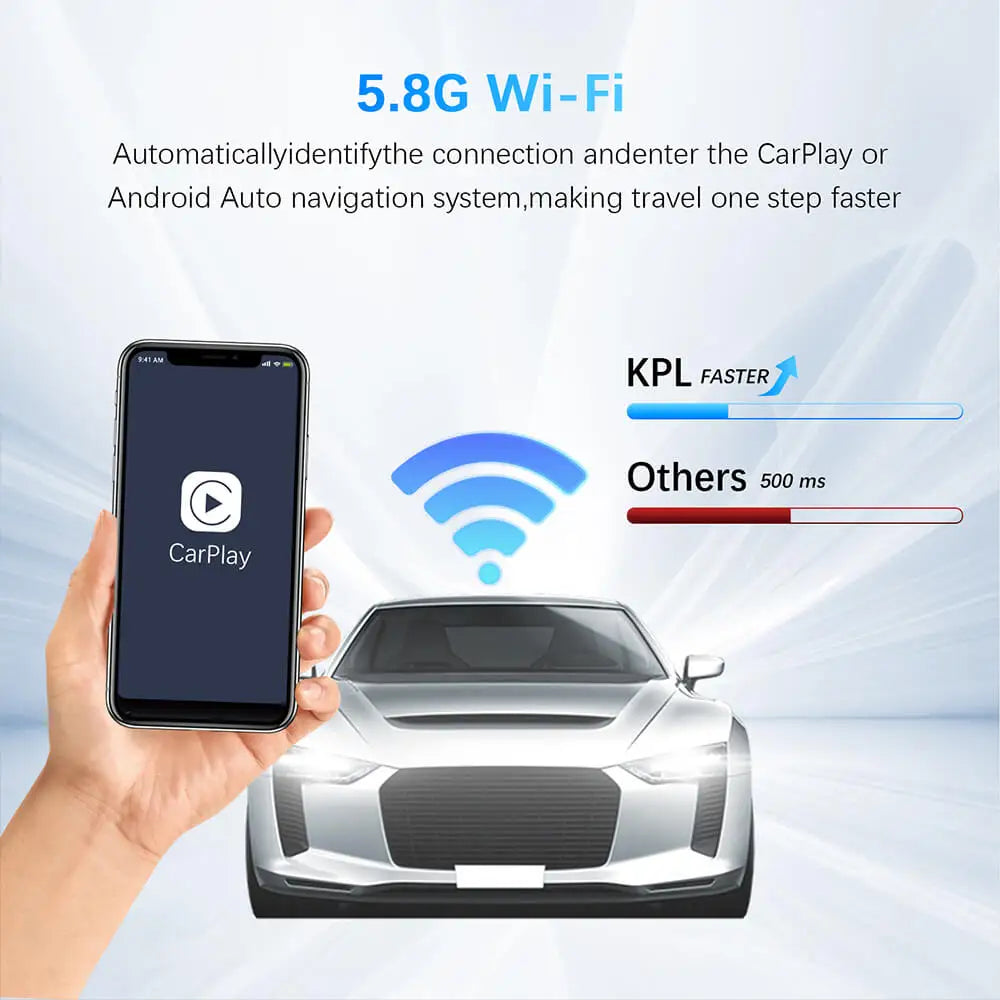 Wireless CarPlay AI Mini Android Auto Box Plug&Play