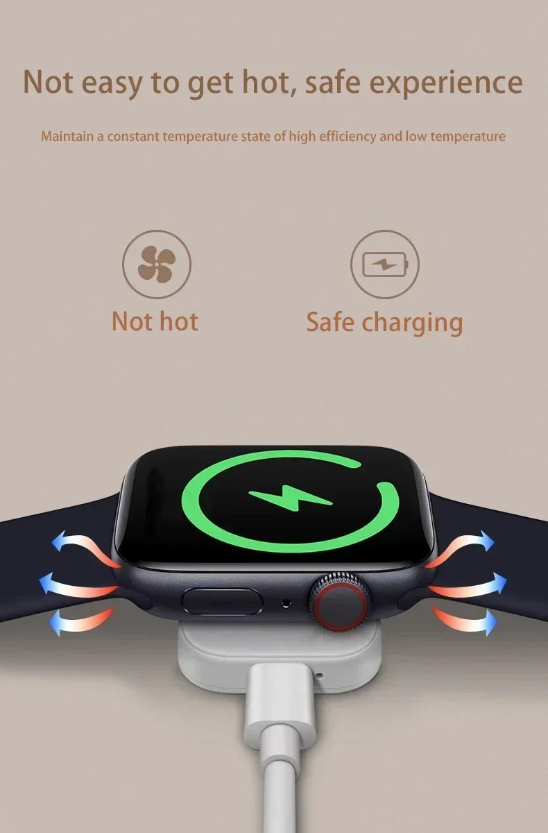 Portable Magnetic Watch Wireless Fast Charger for iWatch series 10 9 8 7 6 5 SE