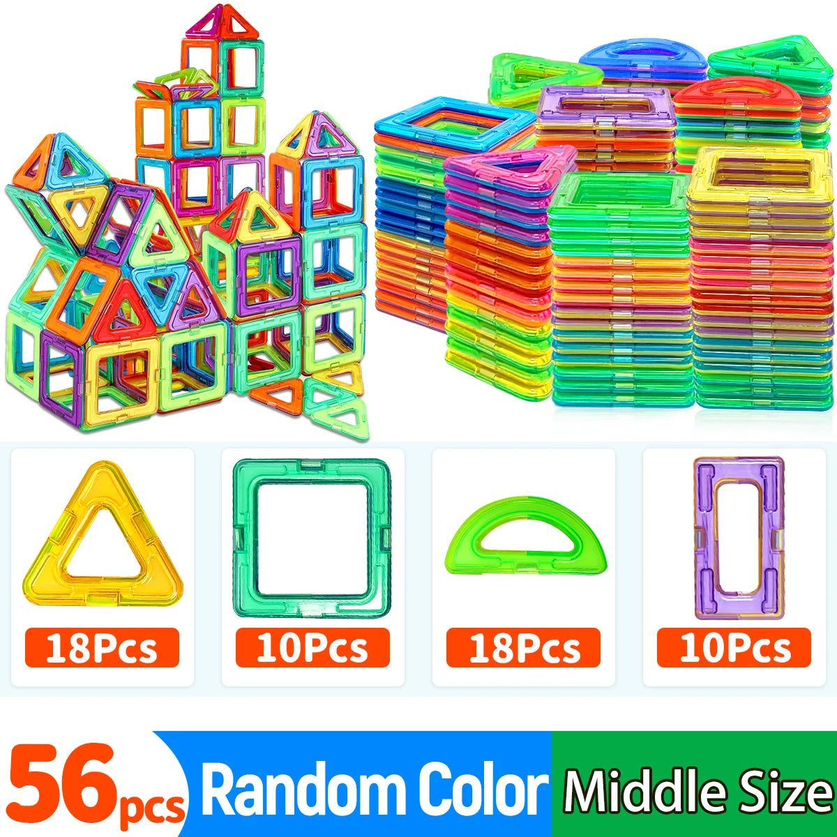 Magnetic Building Blocks DIY Magnets Toys medium size