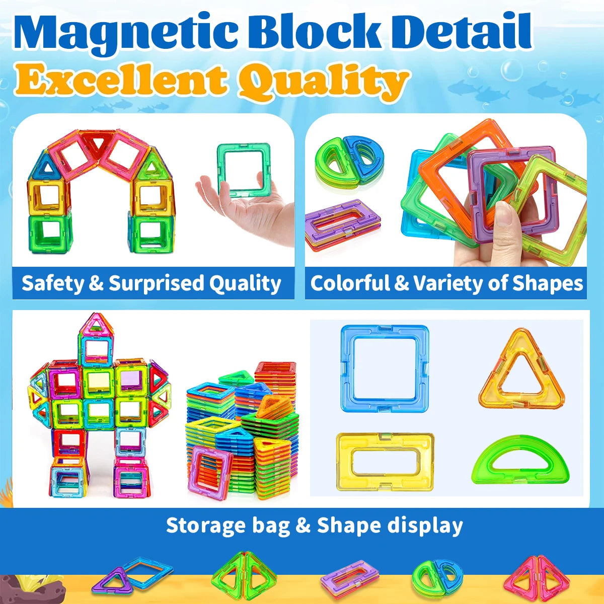 Magnetic Building Blocks DIY Magnets Toys medium size