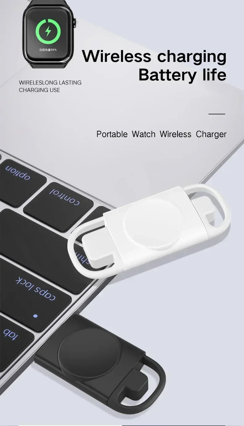 Portable Magnetic Watch Wireless Fast Charger for iWatch series 10 9 8 7 6 5 SE