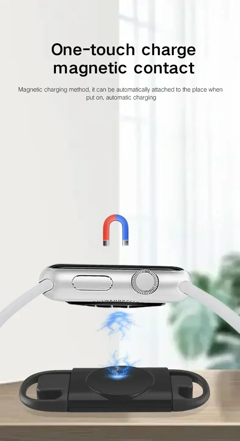 Portable Magnetic Watch Wireless Fast Charger for iWatch series 10 9 8 7 6 5 SE