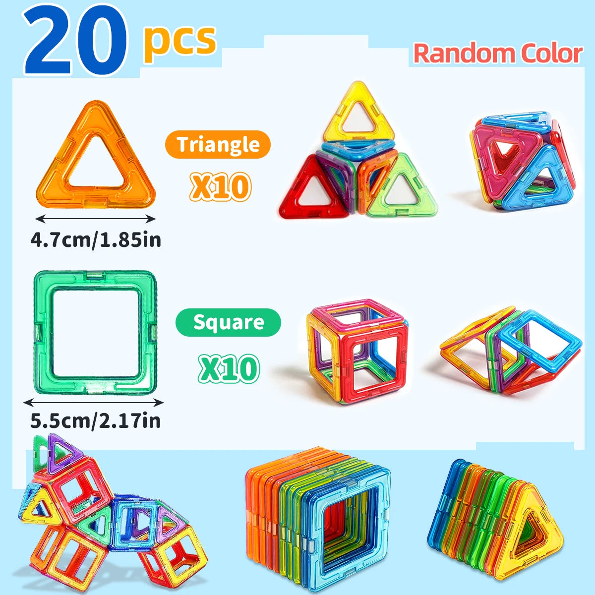 Magnetic Building Blocks DIY Magnets Toys medium size