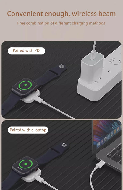 Portable Magnetic Watch Wireless Fast Charger for iWatch series 10 9 8 7 6 5 SE
