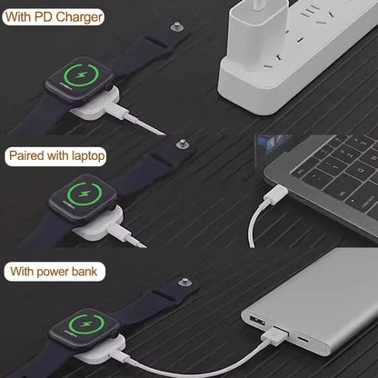 Portable Magnetic Watch Wireless Fast Charger for iWatch series 10 9 8 7 6 5 SE
