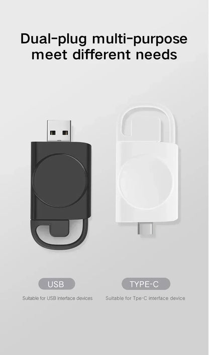 Portable Magnetic Watch Wireless Fast Charger for iWatch series 10 9 8 7 6 5 SE