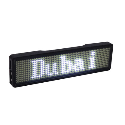 Bluetooth Digital LED Badge DIY Programmable Scrolling Rechargeable
